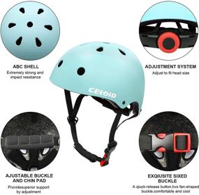 img 2 attached to 🚴 CELOID Kids Bike Helmet: Adjustable Multi-Sport Safety Gear for Ages 2-14 Boys and Girls