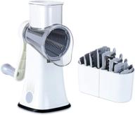 🧀 kitchen rotary cheese grater, 5-in-1 shredder and mandoline vegetable slicer with easy cleaning – ideal for fruits, nuts, biscuits, and vegetables logo