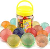 jangostor large water beads, 11 oz (1000 pcs) rainbow mix - ideal for kids sensory play, wedding home decoration, plants vase filler, jumbo jelly pearls логотип