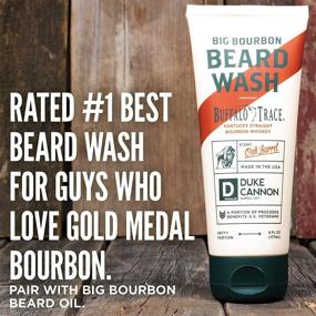 img 1 attached to Duke Cannon Supply Co. Big Bourbon Beard Wash, 6 Fl Oz, Oak Barrel Scent - Strengthen, Rejuvenate, Soften, and Condition with Plant-based Ingredients