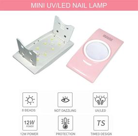 img 1 attached to 💅 Zoance Mini UV LED Nail Lamp, Portable Nail Polish Dryer with 45/60S Timer Setting and USB Cable for All Gel Polish, Curing Gel Light for Fingernail and Toenail, 12W (Pink)