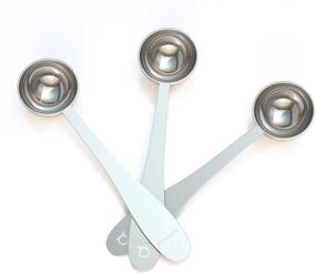 img 4 attached to 🍵 Apace Living Tea Scoop Set (3-Pack) - Stainless Steel Measuring Spoons for Loose Leaf Tea, Coffee and More - M Size, Silver