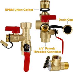 img 3 attached to 💧 Twinkle Star 3/4 Inch IPS Isolator Tankless Water Heater Valve Kit: Reliable Pressure Relief with Durable Clean Brass Construction