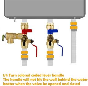 img 1 attached to 💧 Twinkle Star 3/4 Inch IPS Isolator Tankless Water Heater Valve Kit: Reliable Pressure Relief with Durable Clean Brass Construction