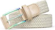 🌈 elastic braided multicolor women's belt - bulliant stretch accessories logo