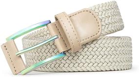 img 4 attached to 🌈 Elastic Braided Multicolor Women's Belt - Bulliant Stretch Accessories