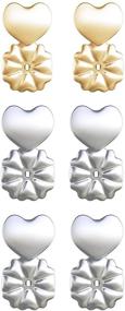 img 4 attached to 👂 Earring Backs & Earring Lifters - 3 Pairs | Adjustable Earlobe Lift, Secure Stud Earring Backings Replacement | Hypoallergenic Ear Support for Droopy Ears