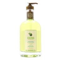 🌿 fruits & passion [cucina] - coriander & olive tree hand soap, kitchen liquid hand soap, vegan, natural moisturizing hand wash in glass dispenser (16.9 fl oz) logo