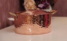 img 3 attached to 🍲 DEMMEX 3 Quart Hammered Copper Soup Pot Stew Pan Casserole Dish - High-Quality 1.2MM Thick