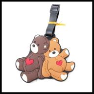 cute silicone characters/animals/pirate ship luggage tags/id for travel and school (bears) логотип