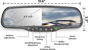 img 2 attached to 🔍Улучшите свой опыт резервного копирования с автомобильным зеркалом заднего вида Master Tailgaters OEM - кнопки OnStar, автоматическая настройка ЖК-дисплея и простая интеграция проводов.
