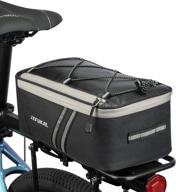 🚴 jxfukal rear bike rack bag: waterproof 7l/10l saddle bag with rain cover, reflectors & adjustable cord - ideal for commuter travel & outdoor cycling logo