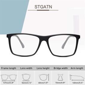img 3 attached to 👓 STGATN Blue Light Blocking Glasses - Men's Computer Eyeglasses for Comfort, Anti Eye Strain & Headache