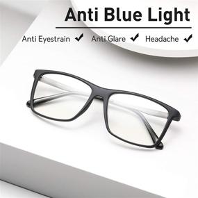 img 2 attached to 👓 STGATN Blue Light Blocking Glasses - Men's Computer Eyeglasses for Comfort, Anti Eye Strain & Headache