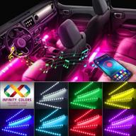 🚗 caferria car led strip light - app controlled, waterproof, multi diy color music under dash car lighting kits with sound active function for smart phone, car charger dc 12" - enhance your car interior lighting experience! logo