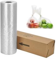 🛍️ convenient clear plastic produce bags - 14" x 20" roll of 350 bags for food, pets, and diapers storage logo