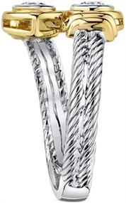 img 2 attached to Stunning Stainless Steel Braided Knot Wedding Engagement Promise Statement Ring