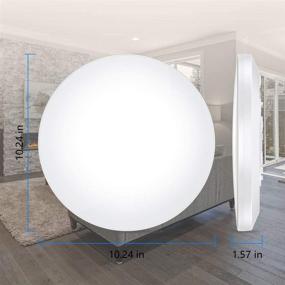 img 2 attached to Horevo Motion Sensor LED Ceiling Light - 12W Flush Mount Lamp Fixture with Radar Sensor, 1200LM in 6500K Daylight White - Ideal for Indoor, Outdoor, Stairs, Porches, Basements, Pantries - 10.24 in.