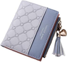 img 1 attached to Behaniu Womens Bifold Leather Minimalist