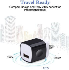 img 2 attached to 🔌 HOOTEK 10 Пакет адаптеров USB для зарядки на стену - быстрозарядный куб для iPhone, Samsung, LG, HTC и др.!