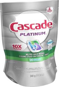 img 2 attached to 🌟 Cascade Platinum Actionpacs Dishwasher Detergent, Fresh Scent – Powerful 23 Count Cleaning Solution!