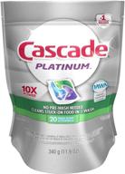 🌟 cascade platinum actionpacs dishwasher detergent, fresh scent – powerful 23 count cleaning solution! logo