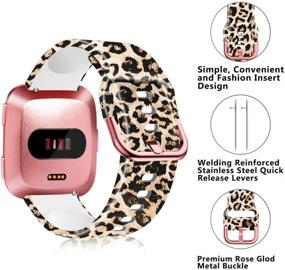img 3 attached to 📿 ZEROFIRE Bands - Stylish Fadeless Printed Silicone Replacement Wristband for Fitbit Versa, Versa 2, and Versa Lite Edition for Women and Men
