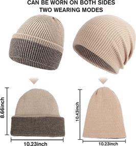 img 2 attached to Stay Cozy with Crazy Era 2 Pack Slouchy Beanie for Women & Men – Stylish Winter hat with Brim for Extra Warmth!