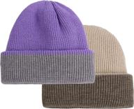 stay cozy with crazy era 2 pack slouchy beanie for women & men – stylish winter hat with brim for extra warmth! logo