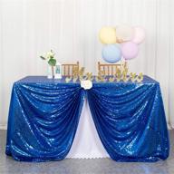 glittery sequin tablecloth in royal blue: perfect for a touch of elegance logo