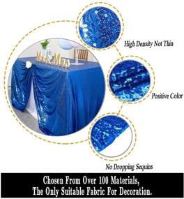 img 2 attached to Glittery Sequin Tablecloth in Royal Blue: Perfect for a Touch of Elegance