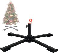 🎄 fly hawk christmas tree stand: foldable metal holder for artificial trees – adjustable universal model for pine, spruce, and poplar – umbrella stand design (black) logo