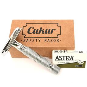 img 4 attached to CUKUR Short Handle Double Edge Safety 🪒 Razor + 5 Blades: Optimize Your Shaving Experience