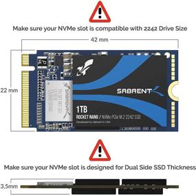img 3 attached to 💾 Sabrent 1ТБ Rocket NVMe PCIe M.2 2242 DRAM-Less SSD: Высокопроизводительное, энергоэффективное внутреннее хранилище (SB-1342-1TB)