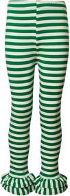 img 1 attached to 👧 Girls' Clothing - Ipuang Cotton Ruffle Stripe Leggings