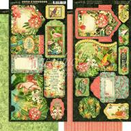 explore paradise with graphic 45 lost in paradise tags & pockets craft paper, multi logo