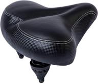 🚲 ybeki comfortable wide bike saddle: thickened, widened, high rebound foam padded, soft and breathable - double spring design for most indoor outdoor bike riding. 1 year warranty included! logo