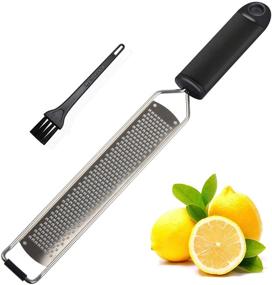 img 4 attached to 🍋 Enhance Your Culinary Skills with the Versatile Lemon Zesters for Kitchen - Stainless Steel Cheese Grater and Zester Tool with Protective Cover - Available in Black!