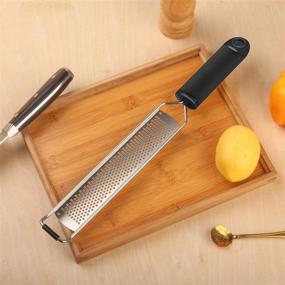 img 2 attached to 🍋 Enhance Your Culinary Skills with the Versatile Lemon Zesters for Kitchen - Stainless Steel Cheese Grater and Zester Tool with Protective Cover - Available in Black!