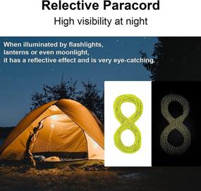 img 3 attached to High Visibility Reflective Nylon Paracord: 50ft Tent Rope for Outdoor Camping & Hiking - 15m Pull Cord, 2.5mm Diameter - Packaged for Convenience