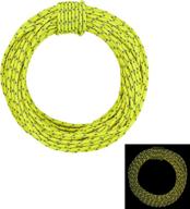 high visibility reflective nylon paracord: 50ft tent rope for outdoor camping & hiking - 15m pull cord, 2.5mm diameter - packaged for convenience логотип