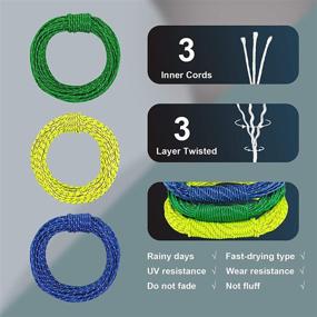 img 1 attached to High Visibility Reflective Nylon Paracord: 50ft Tent Rope for Outdoor Camping & Hiking - 15m Pull Cord, 2.5mm Diameter - Packaged for Convenience