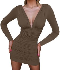 img 3 attached to Платья для коктейлей Bodycon от GOBLES - стильная и элегантная женская одежда