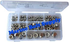 img 2 attached to 💎 High-Quality Type 316 Stainless Steel Lock Nut Assortment Kit for Marine Bolt Supply - Complete Solution (Model: 6-118142)