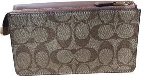 img 3 attached to Coach Signature Leather Foldover Wristlet Women's Handbags & Wallets and Wristlets