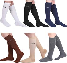 img 4 attached to 🧦 High-Quality Graduated Compression Trouser Socks for Women - Set of 6 (8-15mmHg)