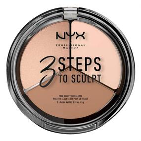 img 4 attached to 💁 NYX Professional Makeup 3 Steps to Sculpt: Face Sculpting Contour Palette - Fair, 0.54 Ounce (Pack of 1) - Enhance your facial features effortlessly