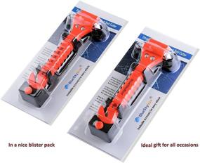 img 2 attached to 🚗 BlueSkyBos Value 2 Pack - Auto Car Window Glass Hammer Breaker and Seat Belt Cutter Escape Tool - Emergency 2-in-1 Tool
