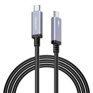 ⚡️ быстровоное кабель thunderbolt 3 (usb c) длиной 6.6фт - 40 гбит/с, передача питания до 100 вт, разрешение 5k@60 гц, мужской разъём к мужскому разъёму, для thunderbolt 3 хаба, адаптера, egpu - 20в/5а. логотип