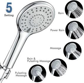img 3 attached to 🚿 FYRLLEU 5-Function High Pressure Handheld Shower Head with Hose – Ultimate Shower Experience with Versatile Handheld Options